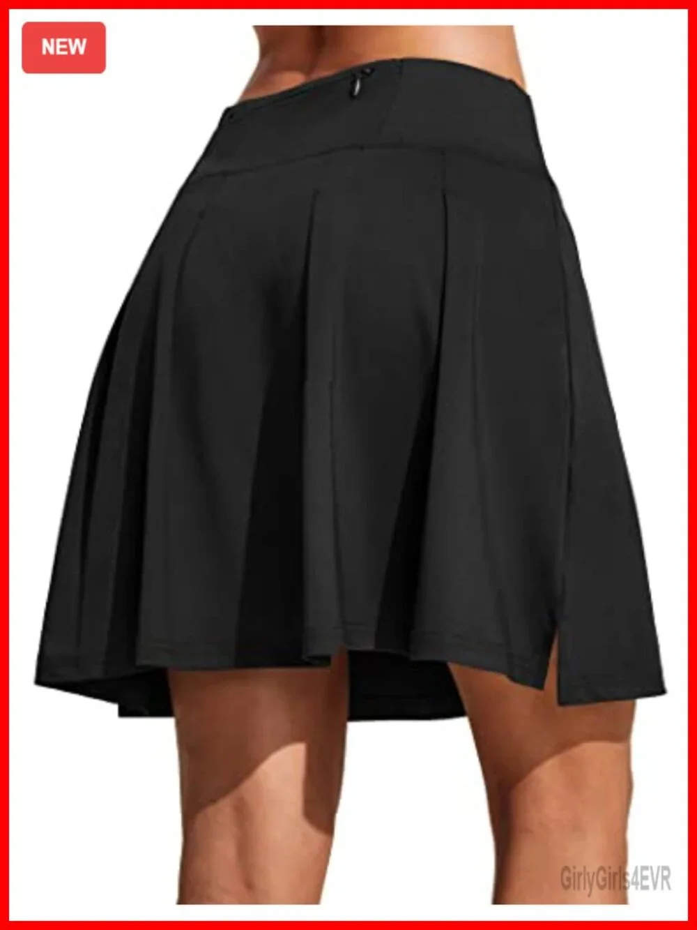 High Waist Pleated Golf Skort with Built-in Shorts and Pockets